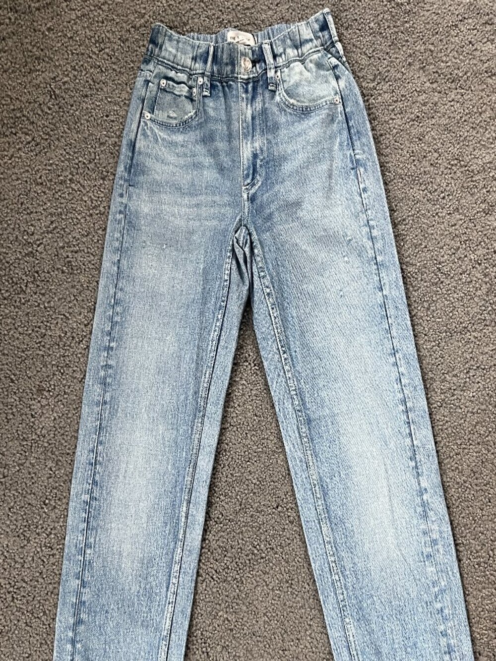Rag & Bone Villanova Miramar Denim Print Terry Joggers Sweatpant Jeans NWT- XXS